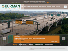 Tablet Screenshot of cormanconstruction.com